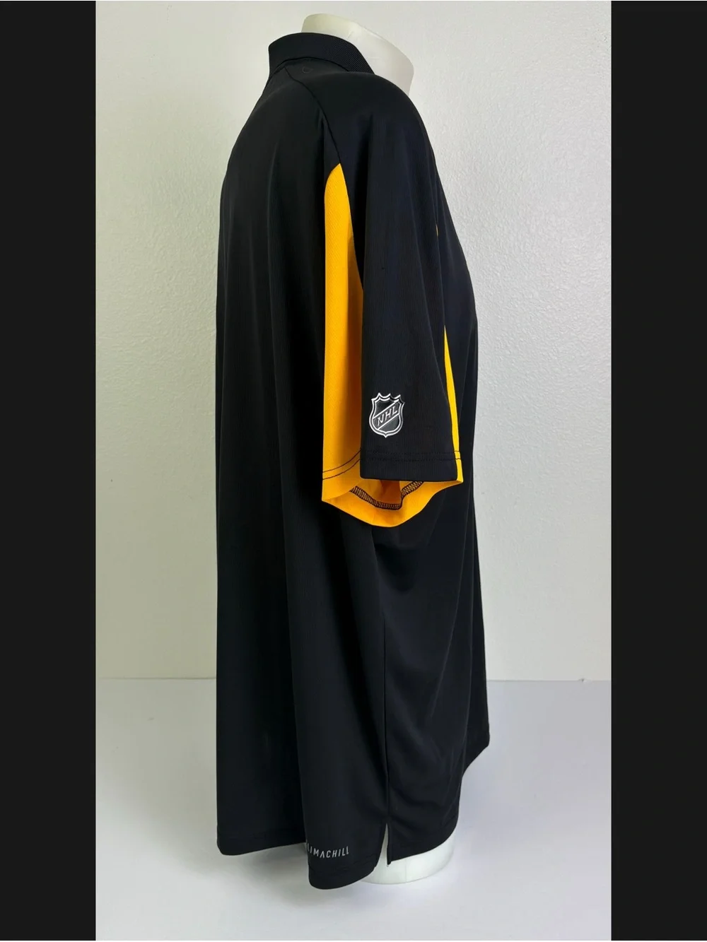 Adidas Pittsburgh Penguins NHL ClimaChill Polo Shirt Men 2XL Black Gold